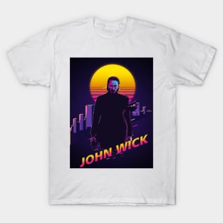 retro 80s john wick T-Shirt